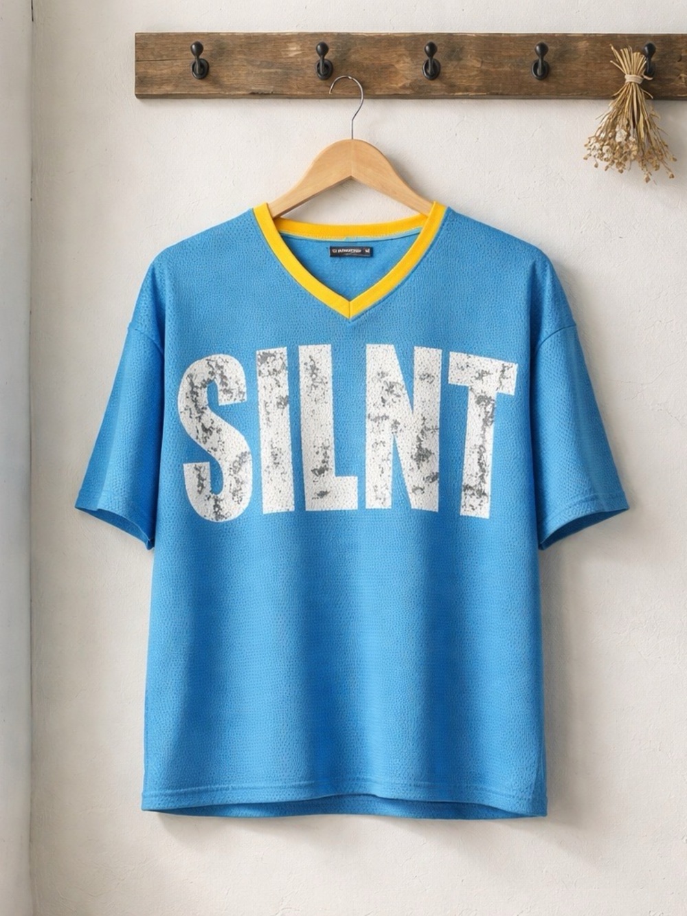 New Silnt Chptrs Touchdown Tee With Yellow Trim | Size Medium